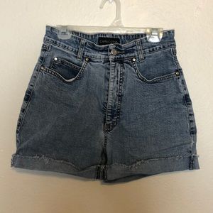 High waisted jean shorts